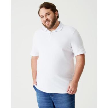 Imagem de Camisa Polo Piquê Stretch Malwee Plus Branco-G1 Malwee-Masculino