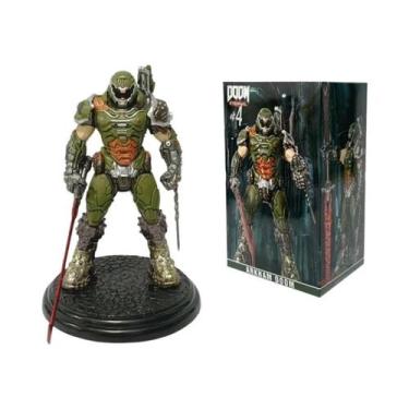 Imagem de Figura De Ação Doom Slayer 21.5cm Em PVC, Decoração Para Quarto De Jog