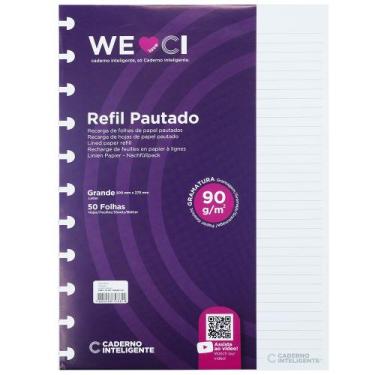 Imagem de Refil caderno inteligente grande universitário pautado 90g 50fls ci