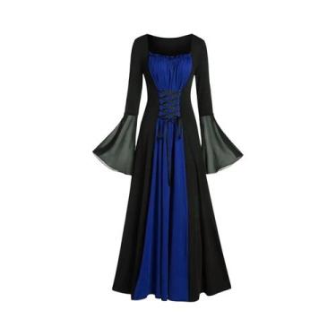 Imagem de Vestido Maxi Gótico Medieval Com Capuz Para Mulheres plus Size, Estilo