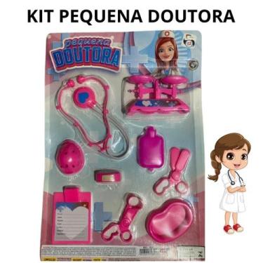 Imagem de Kit Medica Doutora 9 Peças Brinquedo Infantil Medicina - Pica Pau