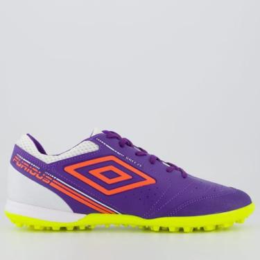 Imagem de Chuteira Umbro Furious Society Roxa e Branca, 40