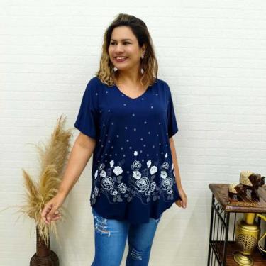 Imagem de Blusa Bata De Malha Viscolycra Plus Size Tamanho 52 54 - Sarat Moda In