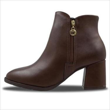 Imagem de Bota Modare Cano Curto Salto Baixo Feminino-Feminino