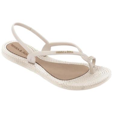 Imagem de SANDALIA TERRA &amp AGUA FEMININA RASTEIRA CASUAL 260112 OFF WHITE - T