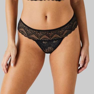 Imagem de Calcinha de Renda Fio Dental Lovely Liz 50553, Preto, G