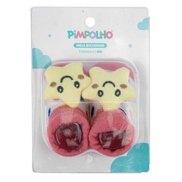 Imagem de Meia Infantil Bichinho Pantufa Menina Para Recém Nascido Bebê Feminino