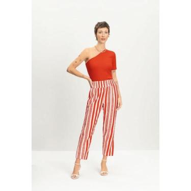 Imagem de Blusa feminina ombro único Essendi -Laranja, P, Laranja