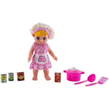 Imagem de Boneca Bebê Bee Hugs Chef Papinha C/ Acessórios Para Cozinha - Bee Toy