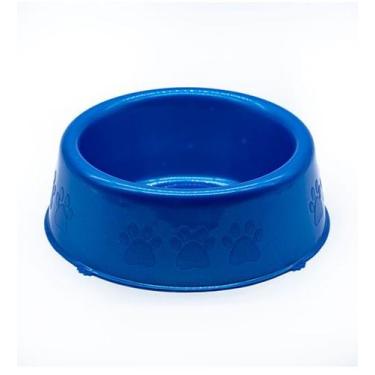 Imagem de Comedouro Perolizado Luxo Azul para Cães e Gatos  Pet Injet