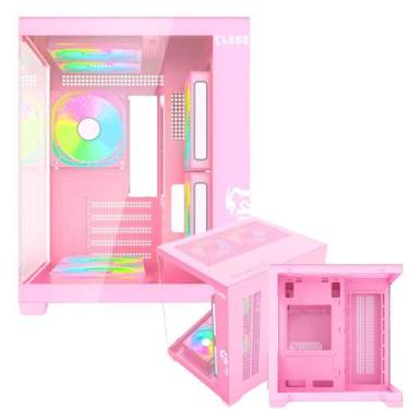 Imagem de Gabinete Gamer Grodd Candy Suporta Até 7 Fans e Water Cooler  Com Vidr