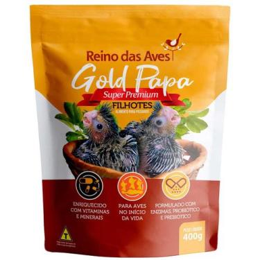 Imagem de Papa Para Filhotes Gold (refil) 400g Reino Das Aves, 2 unidades