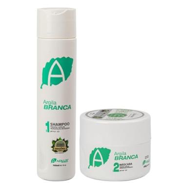 Imagem de Kit Argila Branca Adlux Shampoo, Mascara Home Care Ideal