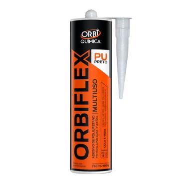 Imagem de Adesivo poliuretano pu 230ml 380g orbiflex  orbi química, Preto