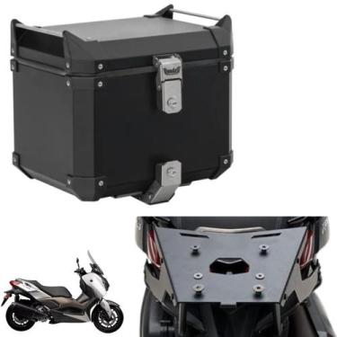 Imagem de Baú de Alumínio Preto Urban 35 L + Bagageiro Xmax 250 2025 - Bráz Aces