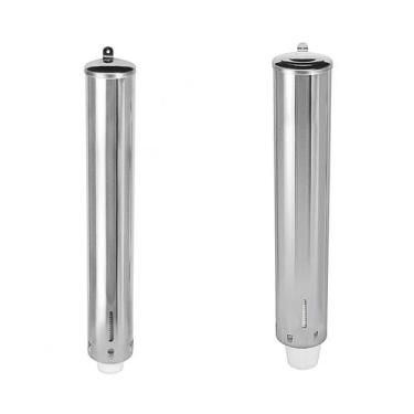 Imagem de Kit Suporte Porta Copos Parede Água 200 ml e Café 50 ml Aço Inox Dispe