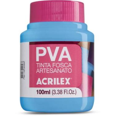 Imagem de Tinta PVA Fosca 100ML Azul Celeste - Pacote com 6 Unidades - Acrilex