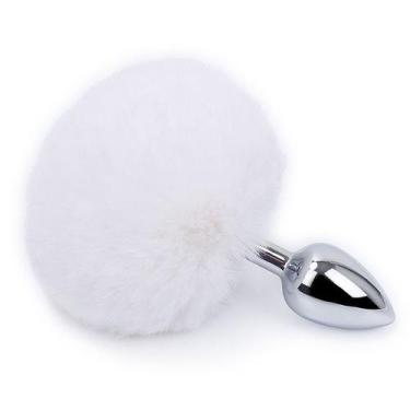 Imagem de Plug Anal de Metal Médio com Pompom - Acessório Sensual - no-brand, Br