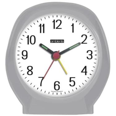 Imagem de Despertador Quartz Ambiente Ref: 1604-024 Cinza Redondo