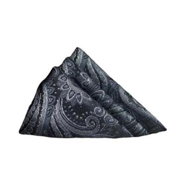 Imagem de Lenço De Bolso Vintage Paisley Cor Sólida 25x25cm Para Acessórios De T