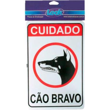 Imagem de Look Placa Sinalizacao 20X30 Cao Bravo