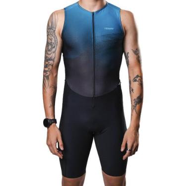 Imagem de Macaquinho Triathlon Triway Sports Concept Flow Regata Masc -, Azul, G