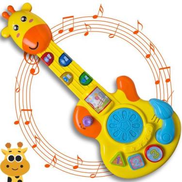 Imagem de Guitarra Musical Girafa Educativa Com Luzes Música Colorida - Cardoso 