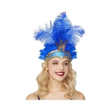 Imagem de Tiara De Cristal Com Plumas Estilo Flapper Dos Anos 1920 Para Mulheres