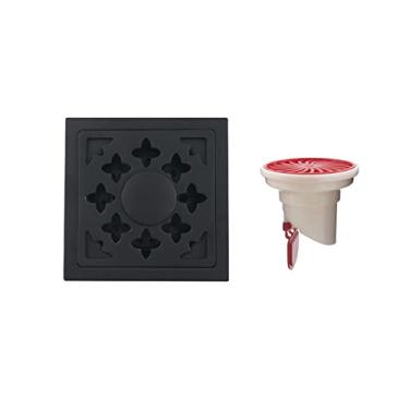 Imagem de Ralo de piso de a?o inoxid¨¢vel preto, banheiro, chuveiro, ralo de piso, ralo de m¨¢quina de lavar, ralo de piso, 7