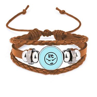 Imagem de un brand Pulseira infantil Irritated Anger Angry Naive Pulseira de couro ornamento de joias