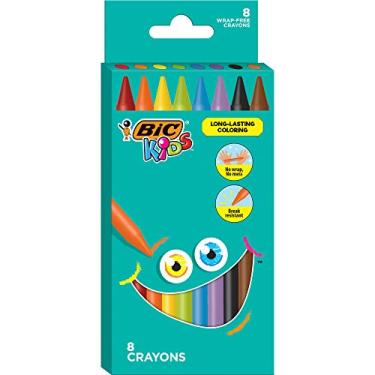 Imagem de BIC Giz de cera infantil, verde, 8 unidades (pacote com 1)