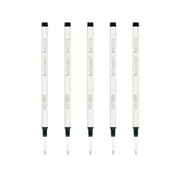 Imagem de Recargas para caneta esferográfica – tinta alemã suave para escrita e recargas finas de 0,5 mm (5 pretas)