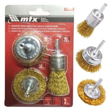 Imagem de Jogo De Escovas De Aço Circulares Com 3 Peças Mtx 744869