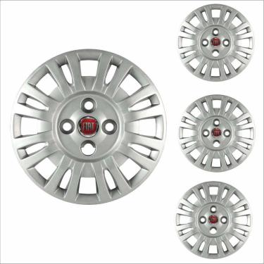 Imagem de Jogo Calota Aro 13 Uno Fire 2004 2005 Fiat + Emblema Resinado