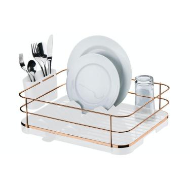 Imagem de Escorredor De Louças Branco Rosé Gold Future 982Rg