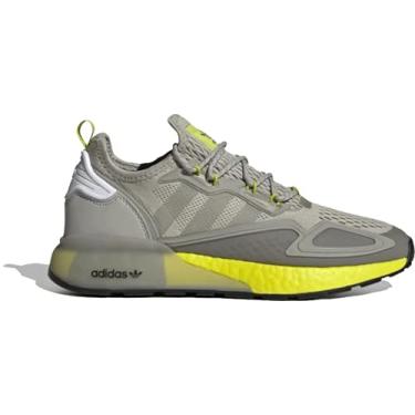 Imagem de adidas Mens ZX 2K Boost Running Shoes Grey/White/Yellow Size 10.5