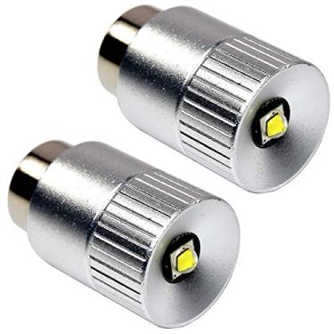 Imagem de HQRP Pacote com 2 lâmpadas de LED de alta potência 3W de 300Lm compatível com MagLight 2D 3D 2C 3C Halogênio Xenon Lanterna D3011373000 LWSA201 LMSA201 2-Cell 3-Cell 2-D 3-D 2-C 3-C Tocha