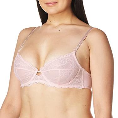 Imagem de Calvin Klein Sutiã feminino de renda sem forro confortável sedutor, Barely Pink, 32C