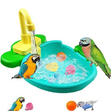 Imagem de Petlex Banho de pássaros para gaiola, fontes de banho de pássaro interno, caixa de banho automática papagaio acessórios de chuveiro de pássaros Brinquedos para periquitos, Budgie, Cockatiel, Conure e pequenos pássaros