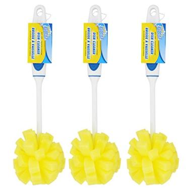 Imagem de Scrub Buddies esponjas de espuma para lavagem de louça com alças de garrafa/esponjas de vidro, pacote com 3