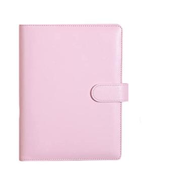 Imagem de Capa de caderno de couro PU A6 capa para agenda de agenda faça você mesmo 6 capas para caderno capa de caderno rosa 190 x 130 mm