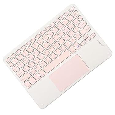 Imagem de Teclado touchpad sem fio, teclado sem fio de digitação rápida leve portátil 10 polegadas de baixo ruído para laptops para escritório