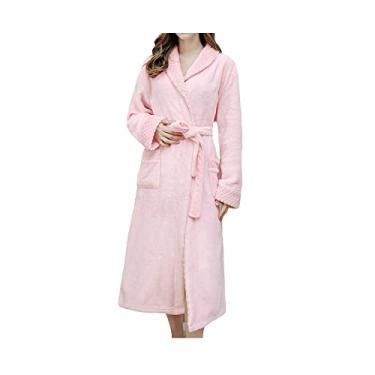 Imagem de Jueshanzj Roupão de outono e inverno grande grosso longo rosto masculino e feminino pijama universal roupão de banho roupão de banho, Azul tibetano 2, GG