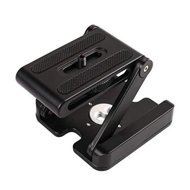 Imagem de DOYING Cabeça de tripé de inclinação Z Flex de alumínio 2KG com nível de bolha de parafuso universal 1/4 3/8 para montagem de câmera DSLR