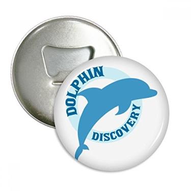 Imagem de Blue Ocean Streamline Abridor de garrafas com estampa de golfinho e ímã de geladeira emblema multifuncional