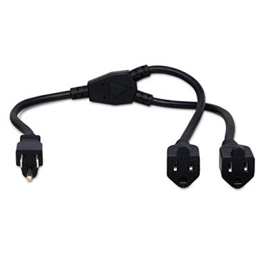 Imagem de Hosa YIE-406 Dual IEC C13 to NEMA 5-15P Power Y Cable, 1.5 Feet