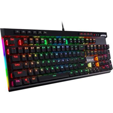 Imagem de Teclado para Jogos Redragon K580 VATA, RGB, Retroiluminação de LED, Mecânico, Troca a Quente, Teclas Macro, Controles de Mídia Dedicados, Gravação Macro Integrada, Interruptores Marrons