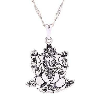 Imagem de Colar Ganesha 23mm - Sunshine Cristais Cor:Prata