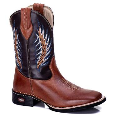 Imagem de Bota Masculina texana Country Cano Longo Legitimo Couro Boviino 801 (40, 801-pinhão)