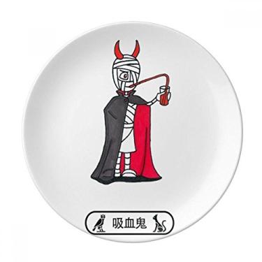 Imagem de Egypt Mummy Halloween Vampiro Horus Prato Decorativo de Porcelana Salver Prato de Jantar